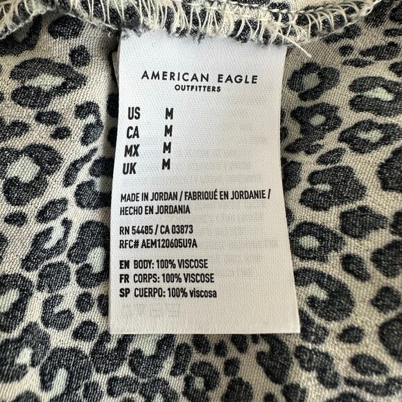 American Eagle Wrap Midi Skirt Womens Medium Leopard Print - Picture 9 of 9